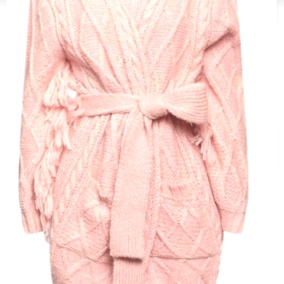 New! Pink Memories,light iced pink,2 front pocket,tie front.Sz.6 - Picture 2 of 7